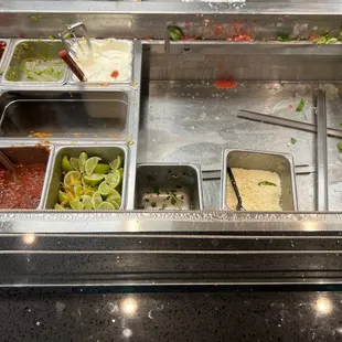 a variety of food items