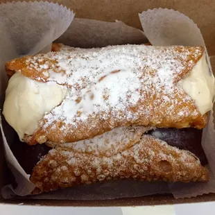 Italian creme filled canoli.