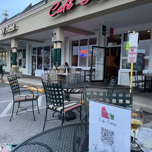 Enjoying the evening outside and safely