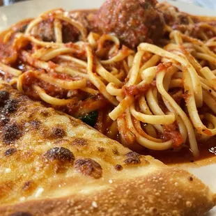 Spaghetti and meatballs