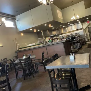 The kitchen from the dining room
