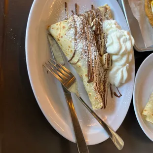 Have a sweet tooth this is a Nutella crepe with banna