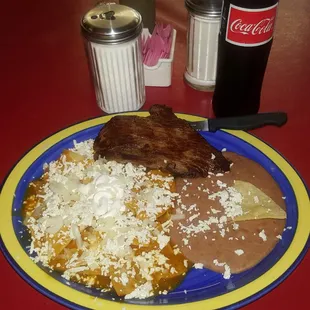 a plate of mexican food