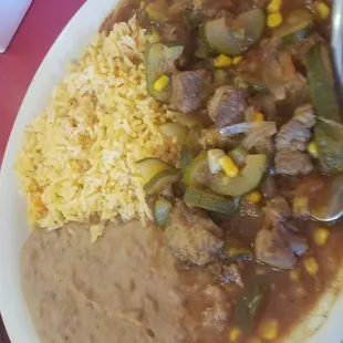 a plate of mexican food