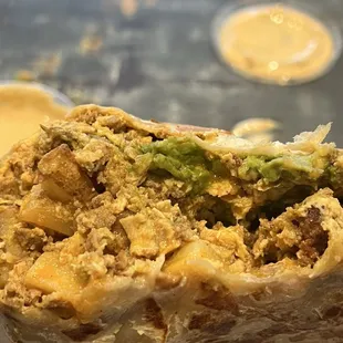Getting into my burrito.