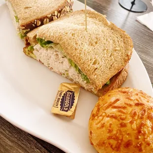Tuna Laguna Sandwich and a Cheese Roll.