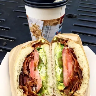 BLTA on toasted sourdough - delicious!