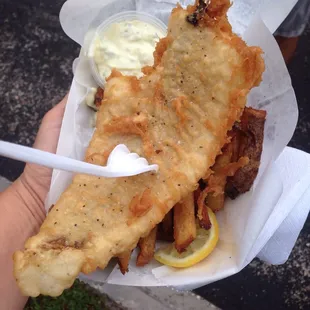 $10 crunchy, fresh fish and chips!!!