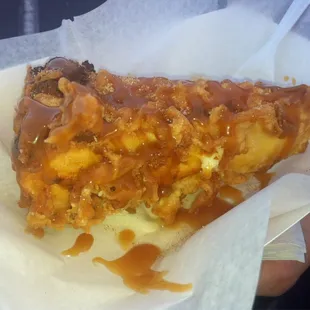 Beer battered cheese cake