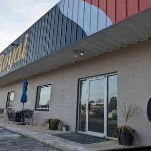 the outside of the building