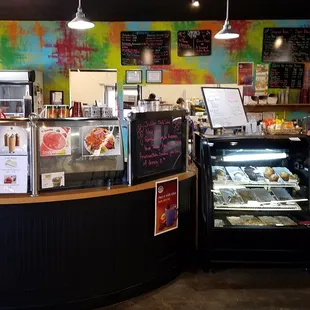 lots of color behind the counter