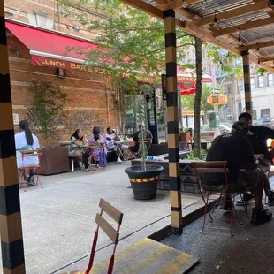 outside, ramen and noodles