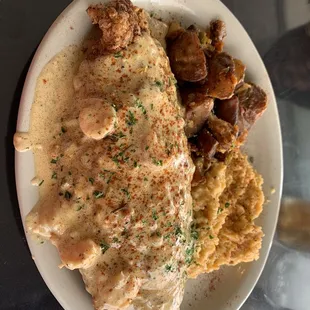 a plate of food on a table