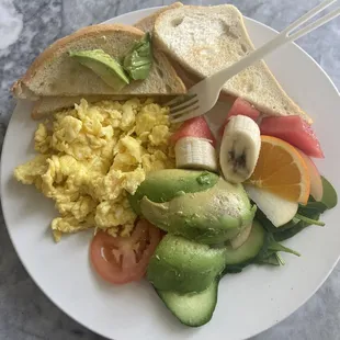 Organic eggs + avocado