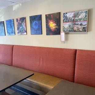 It&apos;s of inside seating and cool art!