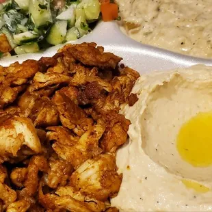 Chicken shawarma platter