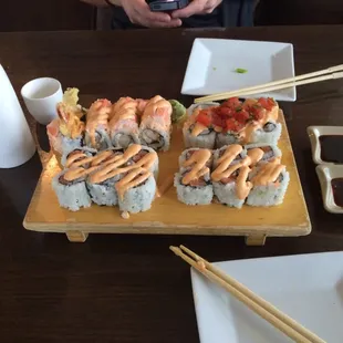 sashimi, sushi, sushi and sashimi, food