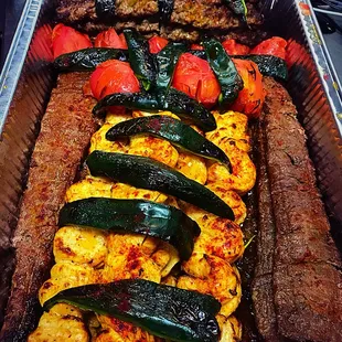 Mixed kabob Tray (catering design)