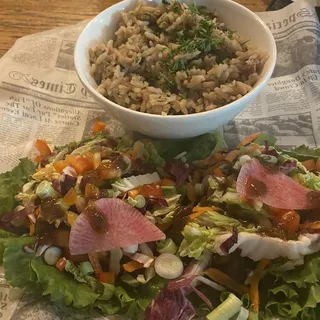 Jerk Mushroom Lettuce Wrap (v)