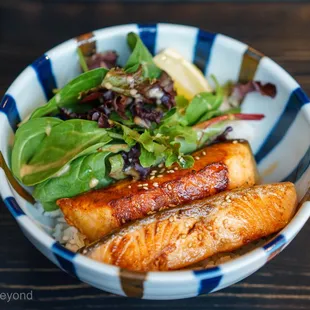 Salmon Teriyaki Donburi