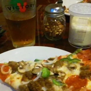 Pizza and beer