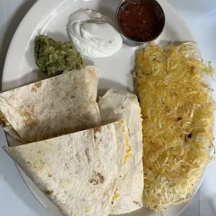 Breakfast Quesadilla with bacon