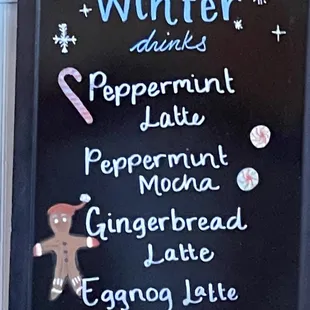 Seasonal menu