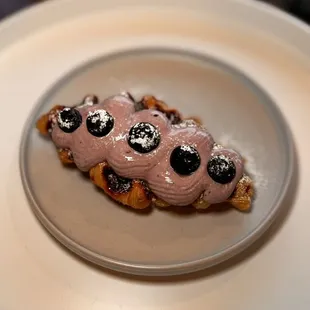 Blueberry cream cheese croffle