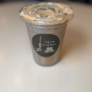 Black sesame latte