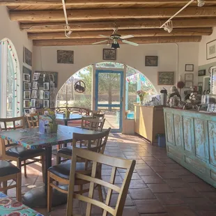 Front door with register and delicious variety of baked goods.