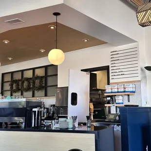 Menu and takeout counter