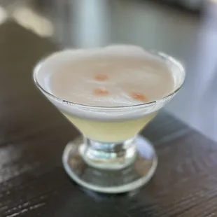 A proper cocktail: The Pisco Sour, Peru's national drink! (Chile, too...but I've had my share across Peru)