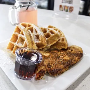 Blackened Chicken &amp; Waffles