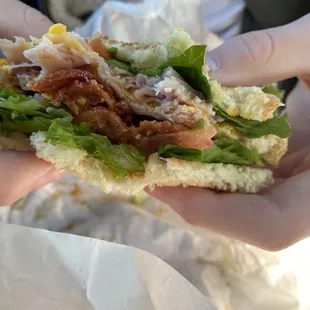 Custom BLT with added ham &amp; cheese
