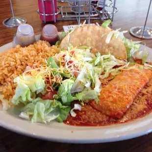 Taco and Enchilada combo