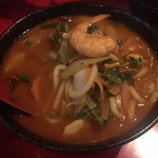 Spicy Seafood Udon