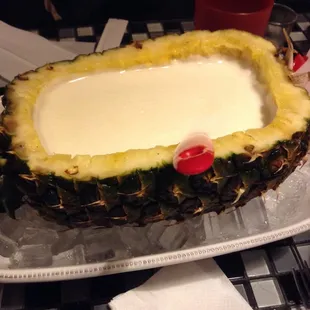 Pineapple soju. Tasty. The strawberry one is good too.