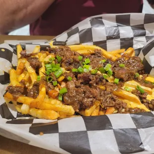 Oxtail loaded fries