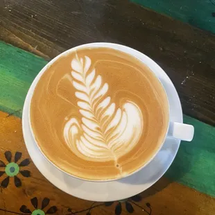 Decaf hot latte