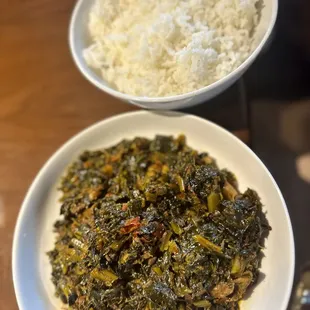 Efo Riro with Rice