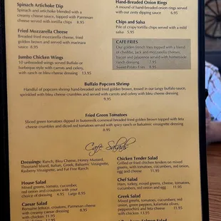 Menu taken 4/2022