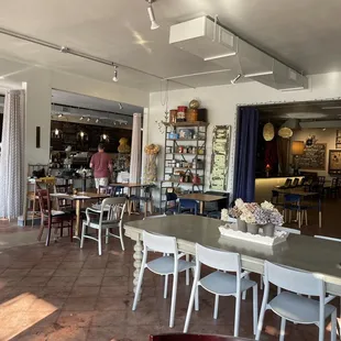 the interior of the restaurant