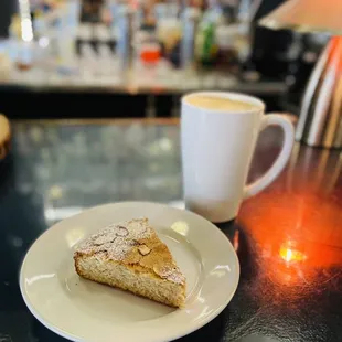 Cafe au Lait and Almond Cake