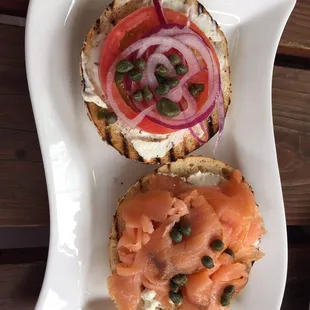 Salmon Bagel Sandwich