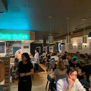 people sitting at tables