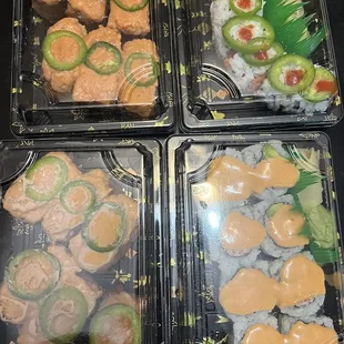 The Block, Spicy California, triple spicy tuna.