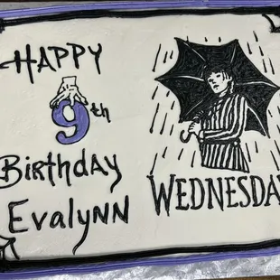 Wednesday Addams cake