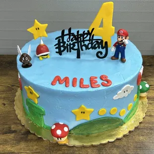 Mario birthday cake