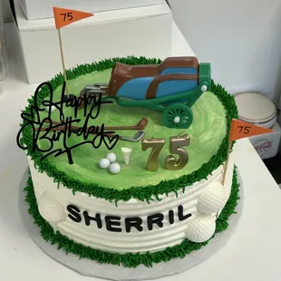 10&quot; custom made golf themed cake