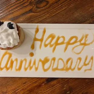 Great complimentary dessert.